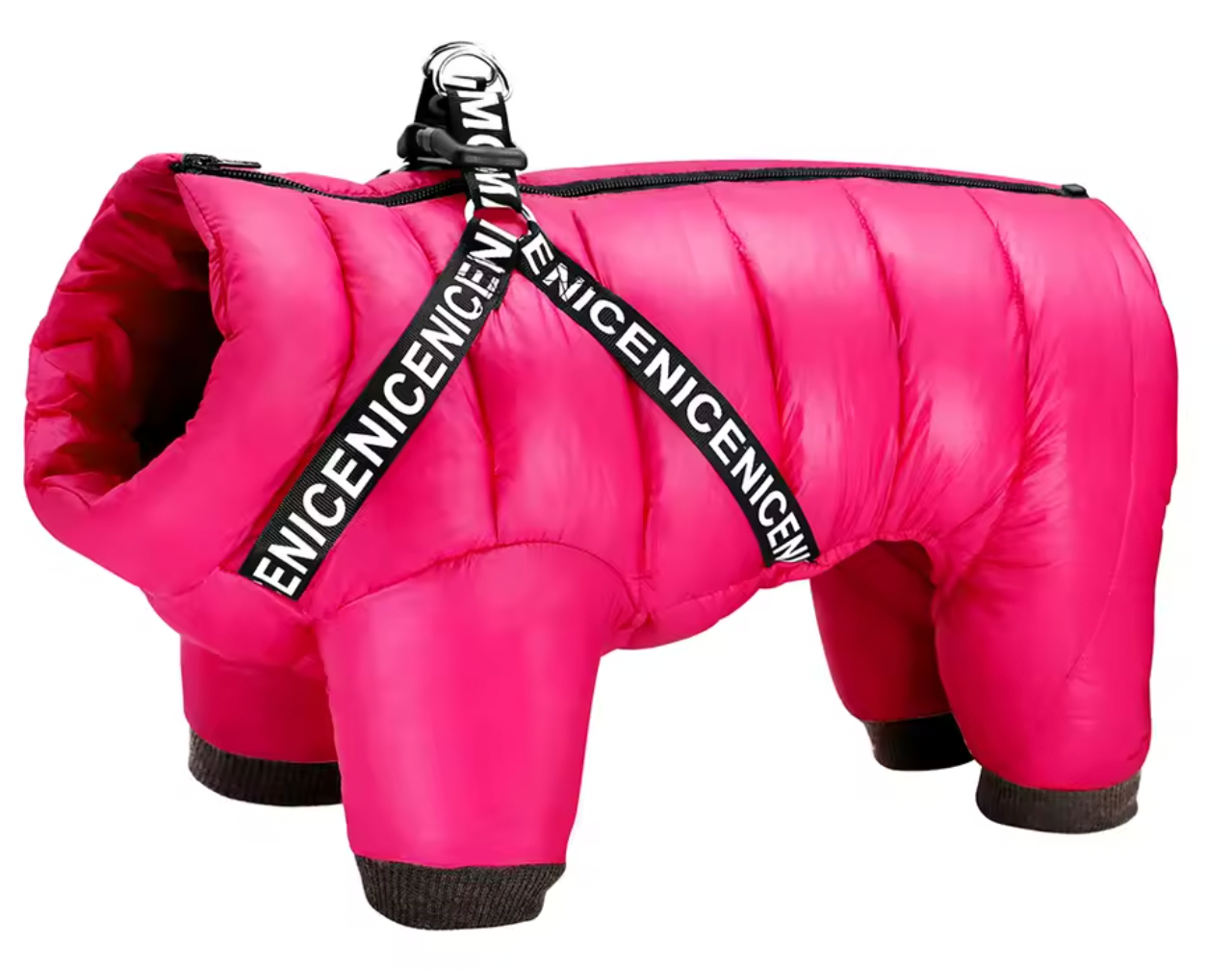 Waterproof Winter Dog Jacket, with Harness