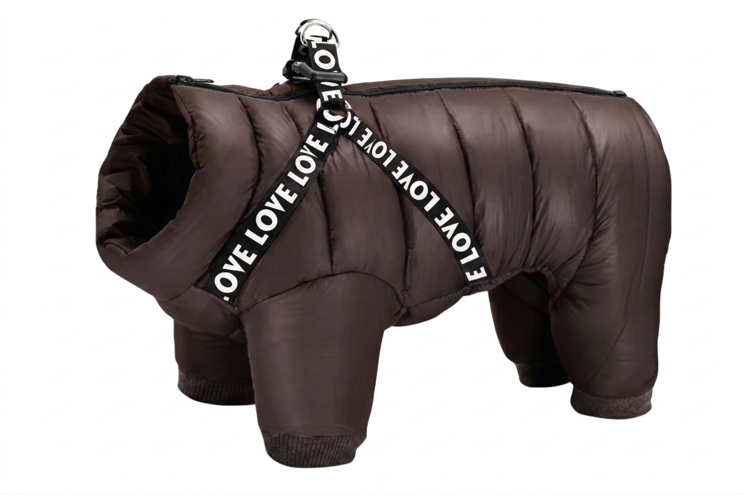 Waterproof Winter Dog Jacket, with Harness