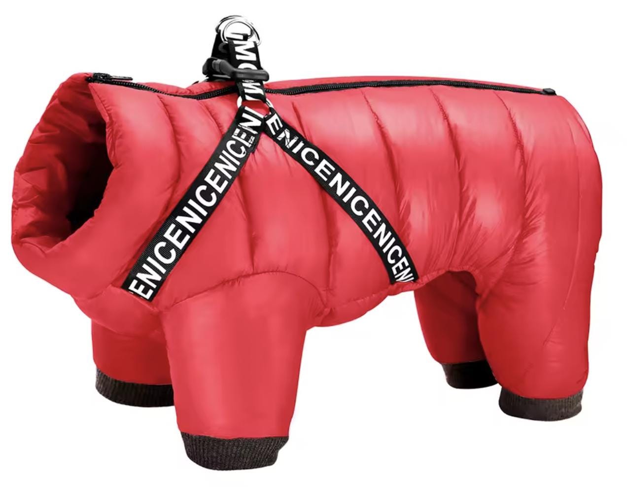 Waterproof Winter Dog Jacket, with Harness