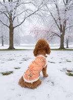 Floral Cheongsam Winter Jacket, for Dogs and Cats