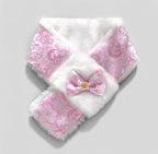 Faux Fur Bow Scarf, for Dogs & Cats