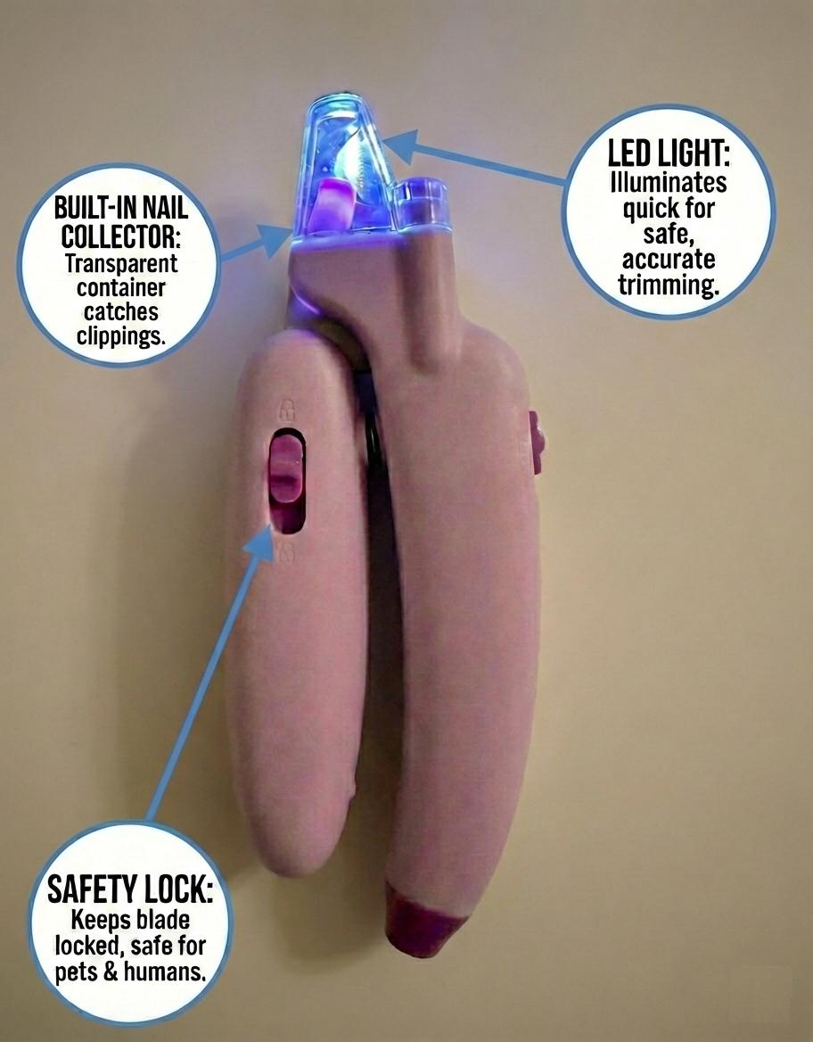3-in-1 LED Pet Nail Clippers, for Dogs & Cats
