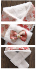 Faux Fur Bow Scarf, for Dogs & Cats