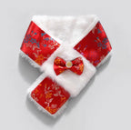 Faux Fur Bow Scarf, for Dogs & Cats