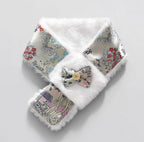 Faux Fur Bow Scarf, for Dogs & Cats