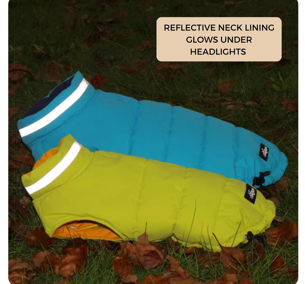 Reversible Waterproof Dog Vest, with Night Reflective Strips