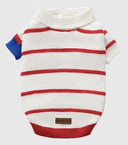 Striped Stretch Knit Dog Polo