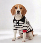 Striped Stretch Knit Dog Polo