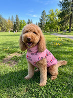 I Heart Mom & Dad Dog Puffer Vest, with Harness D-rings