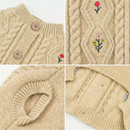 Embroidered Floral Dog Sweater