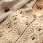 Embroidered Floral Dog Sweater