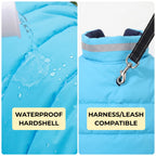 Reversible Waterproof Dog Vest, with Night Reflective Strips