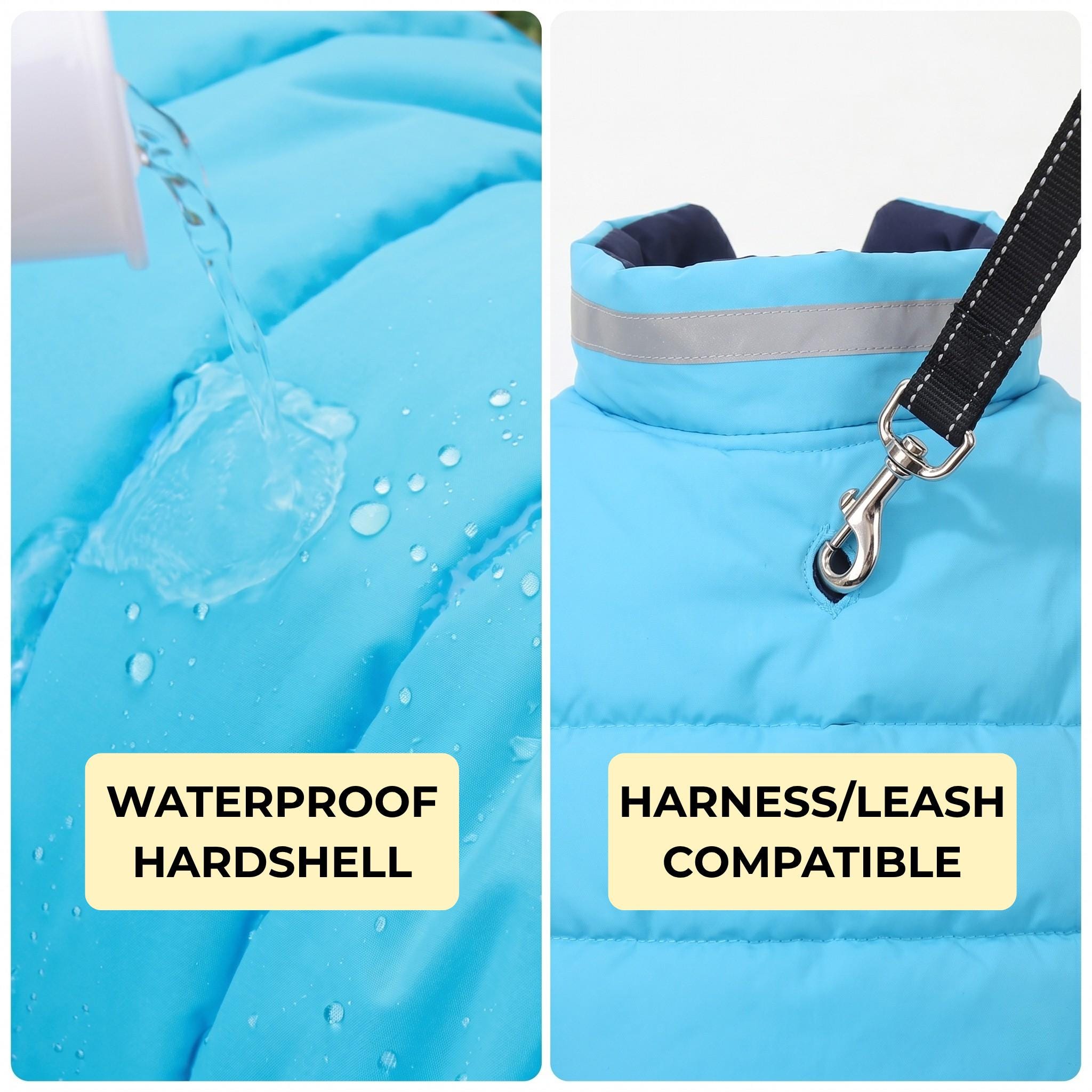 Reversible Waterproof Dog Vest, with Night Reflective Strips
