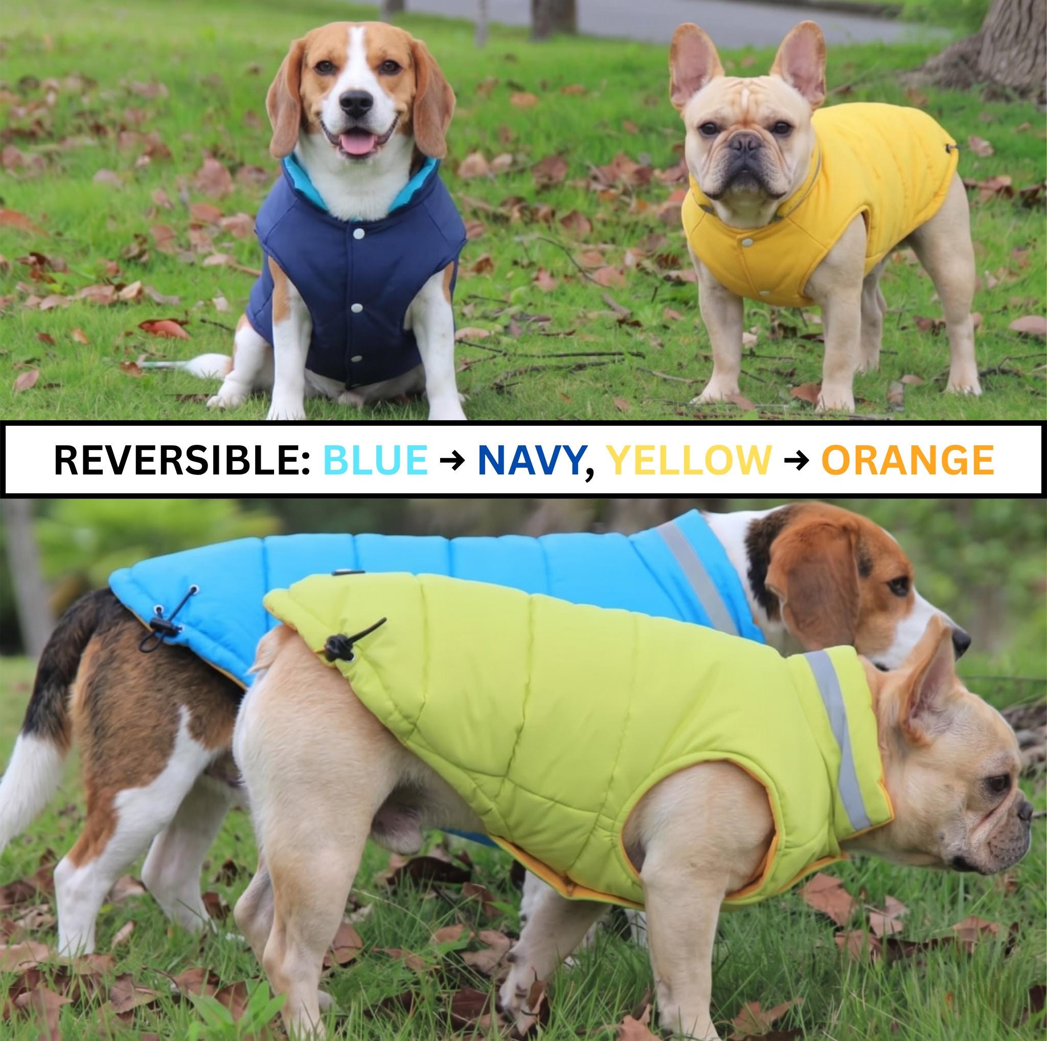 Reversible Waterproof Dog Vest, with Night Reflective Strips