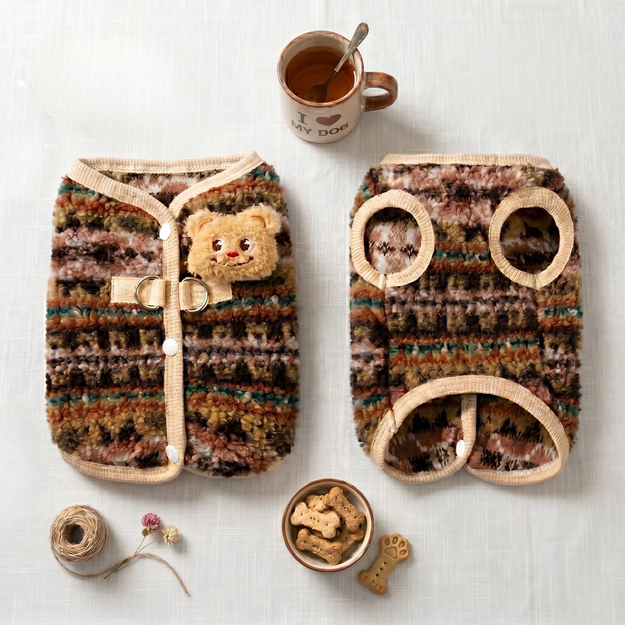 3D Bear Sherpa Cardigan, for Dogs & Cats