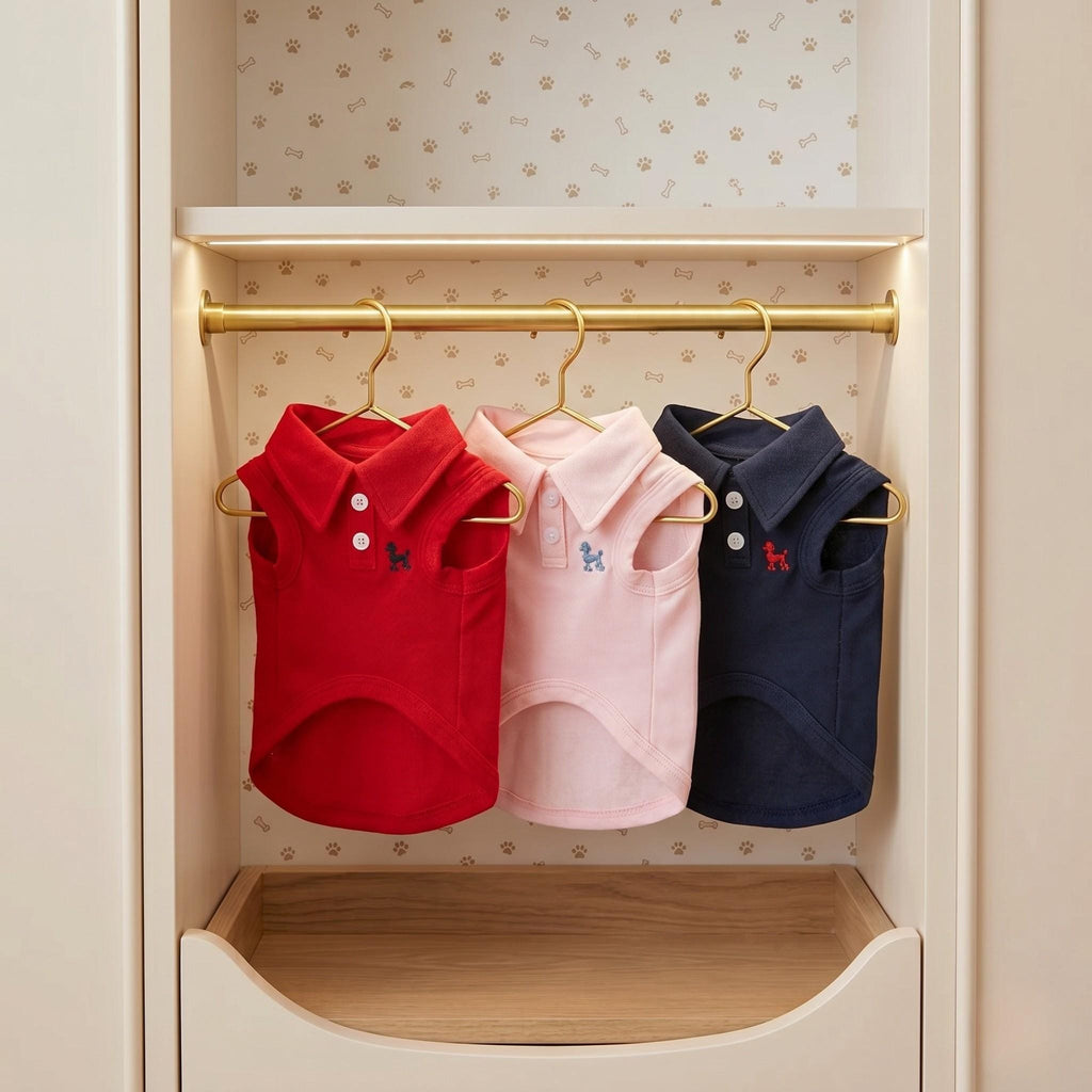 Embroidered Preppy Dog Polo