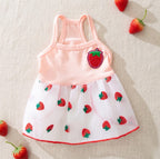 Strawberry Dress with Pink Tulle, for Dogs & Cats
