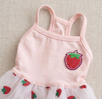 Strawberry Dress with Pink Tulle, for Dogs & Cats