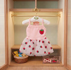 Strawberry Dress with Pink Tulle, for Dogs & Cats