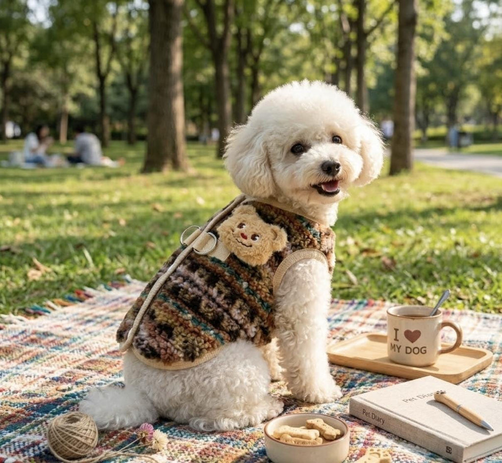 3D Bear Sherpa Cardigan, for Dogs & Cats