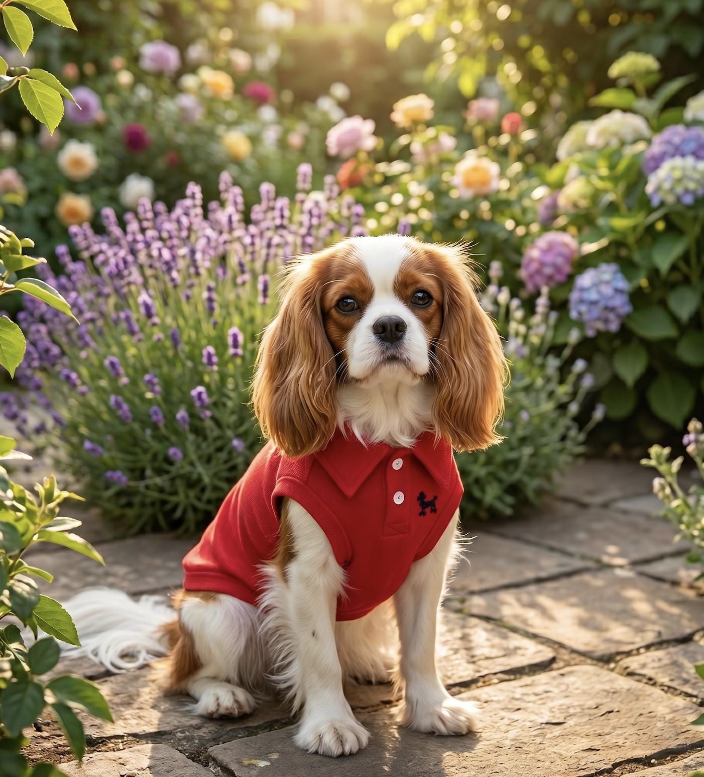 Embroidered Preppy Dog Polo
